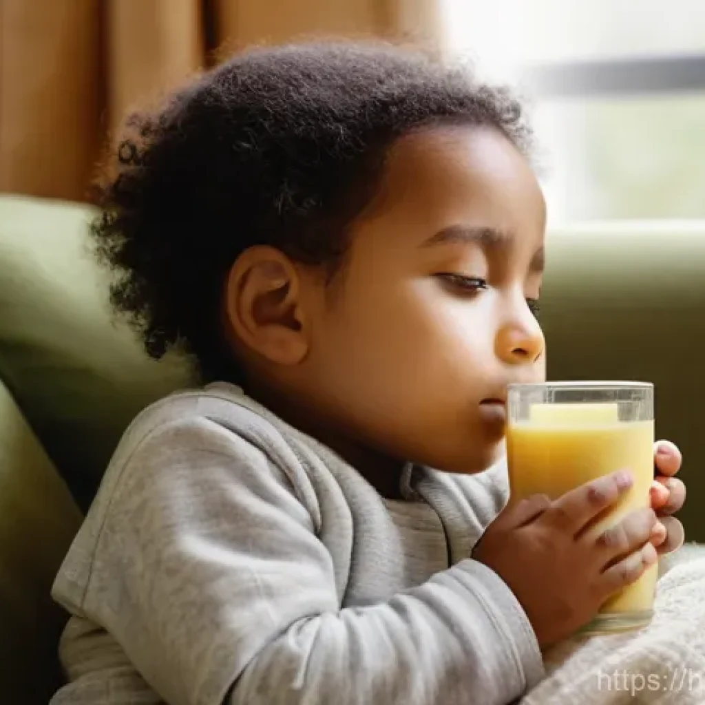 어린이 감기 치료를 위한 병원 - **Prompt:** A caring mother gently comforting her toddler, approximately 2-3 years old, who has a mi...