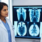 Home 12 폐기능 검사 장비의 최신 기술 - **Prompt 1: AI-Powered X-ray Diagnosis in a Modern Clinic**
"A clean, brightly lit, modern clini...