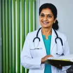 Home 11 대장내시경 시 장정결제 복용법 - **Prompt:** A serene and mature Indian woman, approximately 45-55 years old, with a calm and confide...