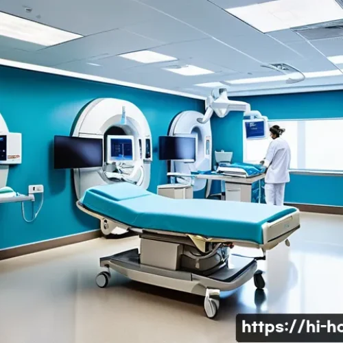 종합병원과 전문클리닉의 차이 - A modern multi-specialty hospital interior showcasing various departments such as cardiology, neurol...