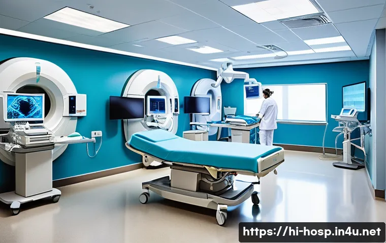 종합병원과 전문클리닉의 차이 - A modern multi-specialty hospital interior showcasing various departments such as cardiology, neurol...